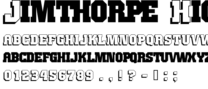 JimThorpe High font